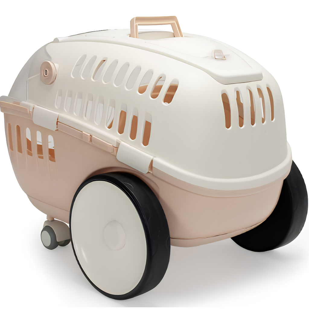 Chariot & Cage de Transport Urbaine à Roues — Chien et Chat (58,5 x 47 x 47 cm)