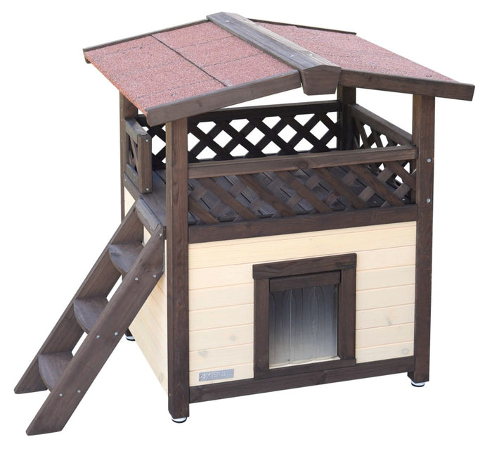 Abri pour chat extérieur Kerbl 4-Seasons Deluxe — parois isolées