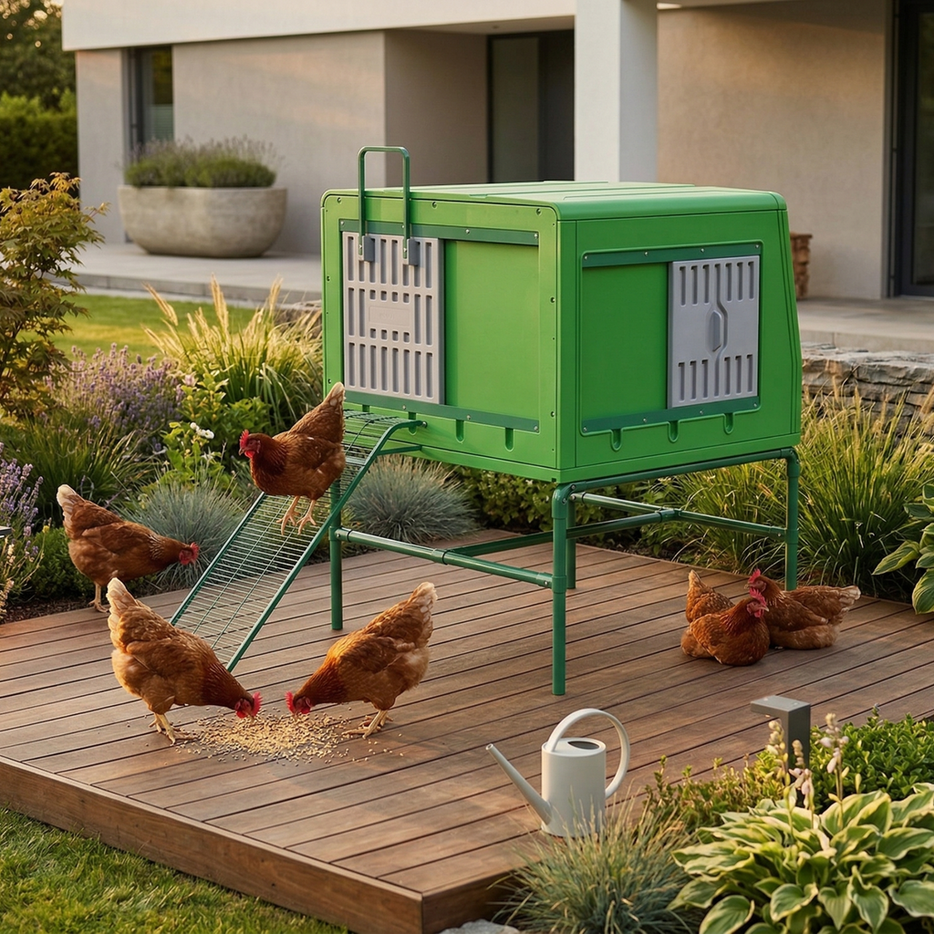 Poulailler Mobile Plastique 6 8 Poules — Hygiène Anti-Parasites Métal Galvanisé