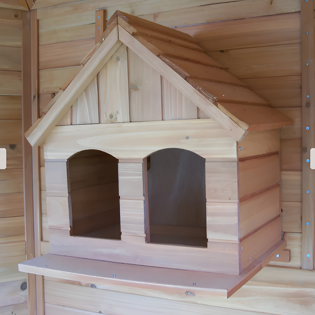 Grande Volière Pavillon en Bois avec Sas Sécurité & Nids —  (251 x 216 x 243,5 cm)