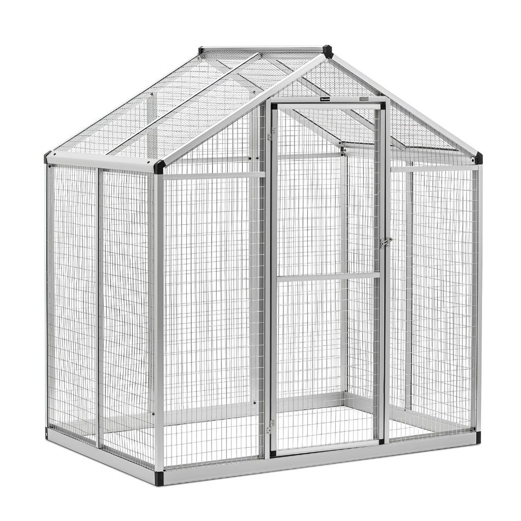 Volière en Aluminium Inoxydable 3,2 m² — Parc Sécurisé Anti-Prédateurs pour Poules & Oiseaux