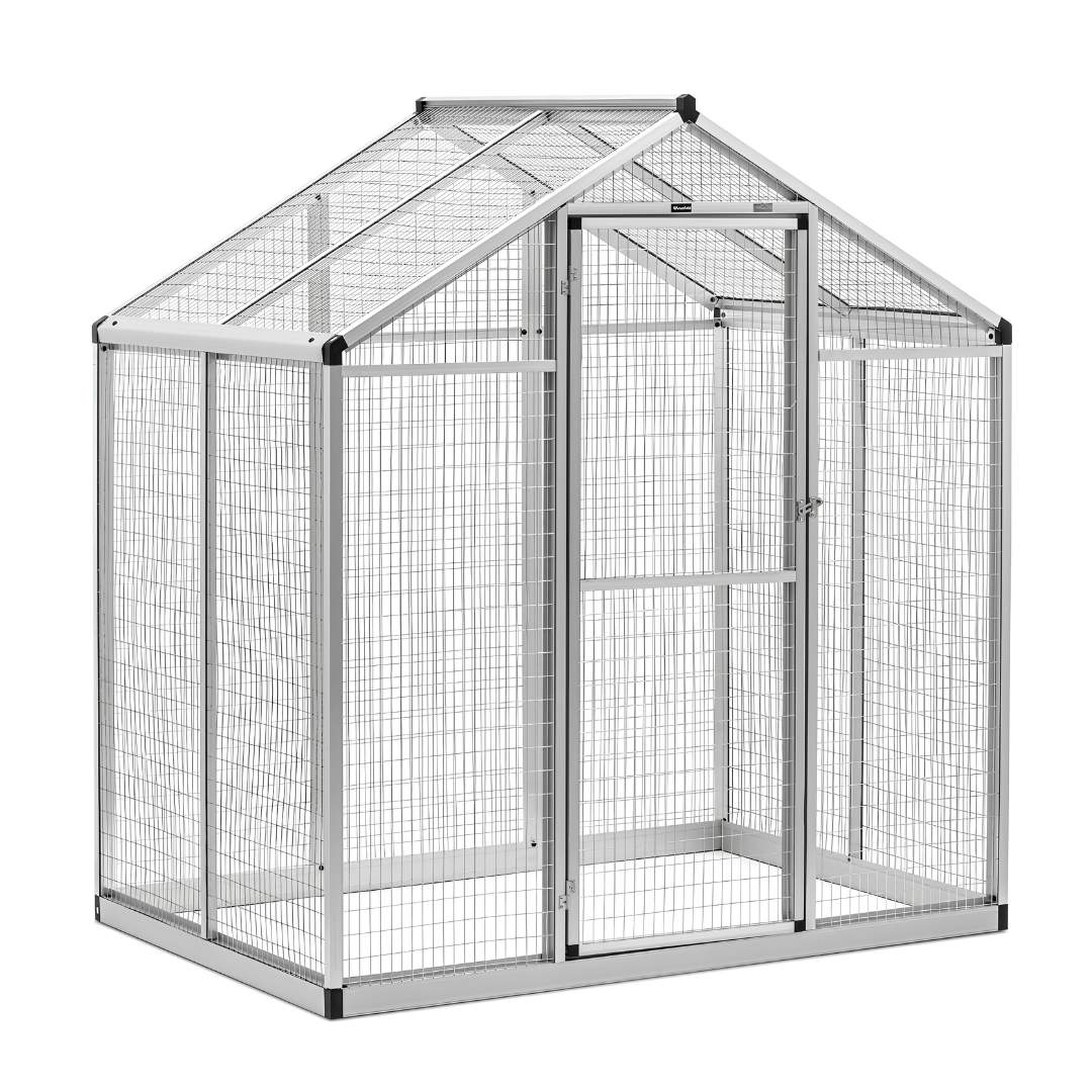 Volière en Aluminium Inoxydable 3,2 m² — Parc Sécurisé Anti-Prédateurs pour Poules & Oiseaux