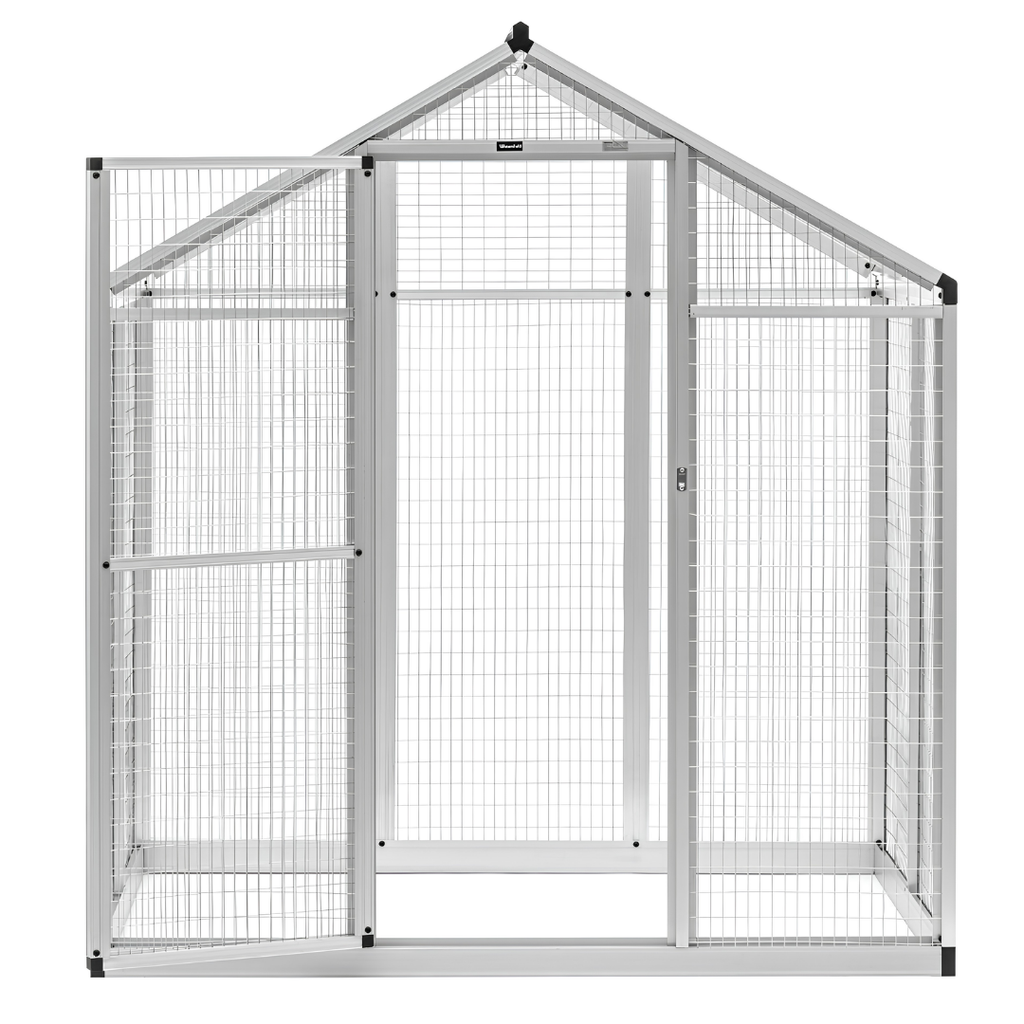 Volière en Aluminium Inoxydable 3,2 m² — Parc Sécurisé Anti-Prédateurs pour Poules & Oiseaux