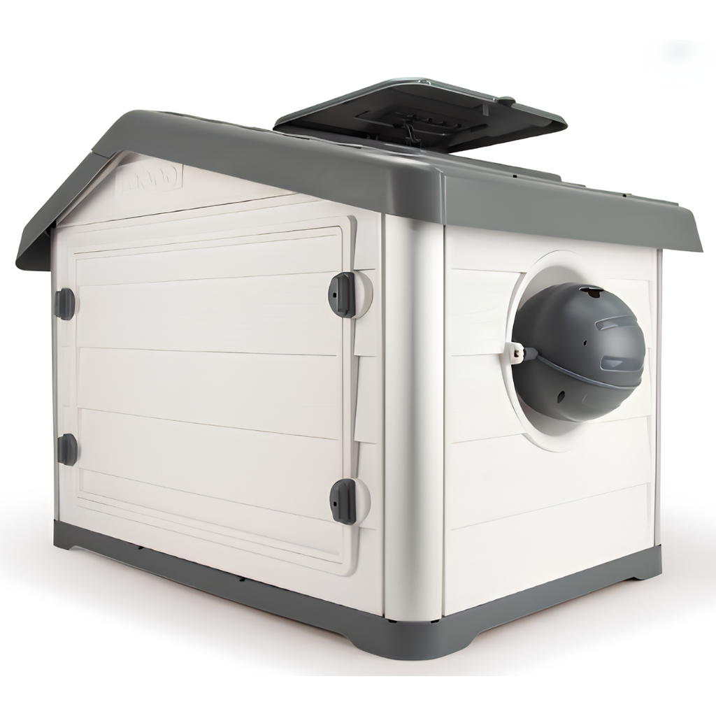 Niche Éco-Conçue Haute Isolation pour Chien & Chat — Anthracite (111,1 x 75 x 77 cm)