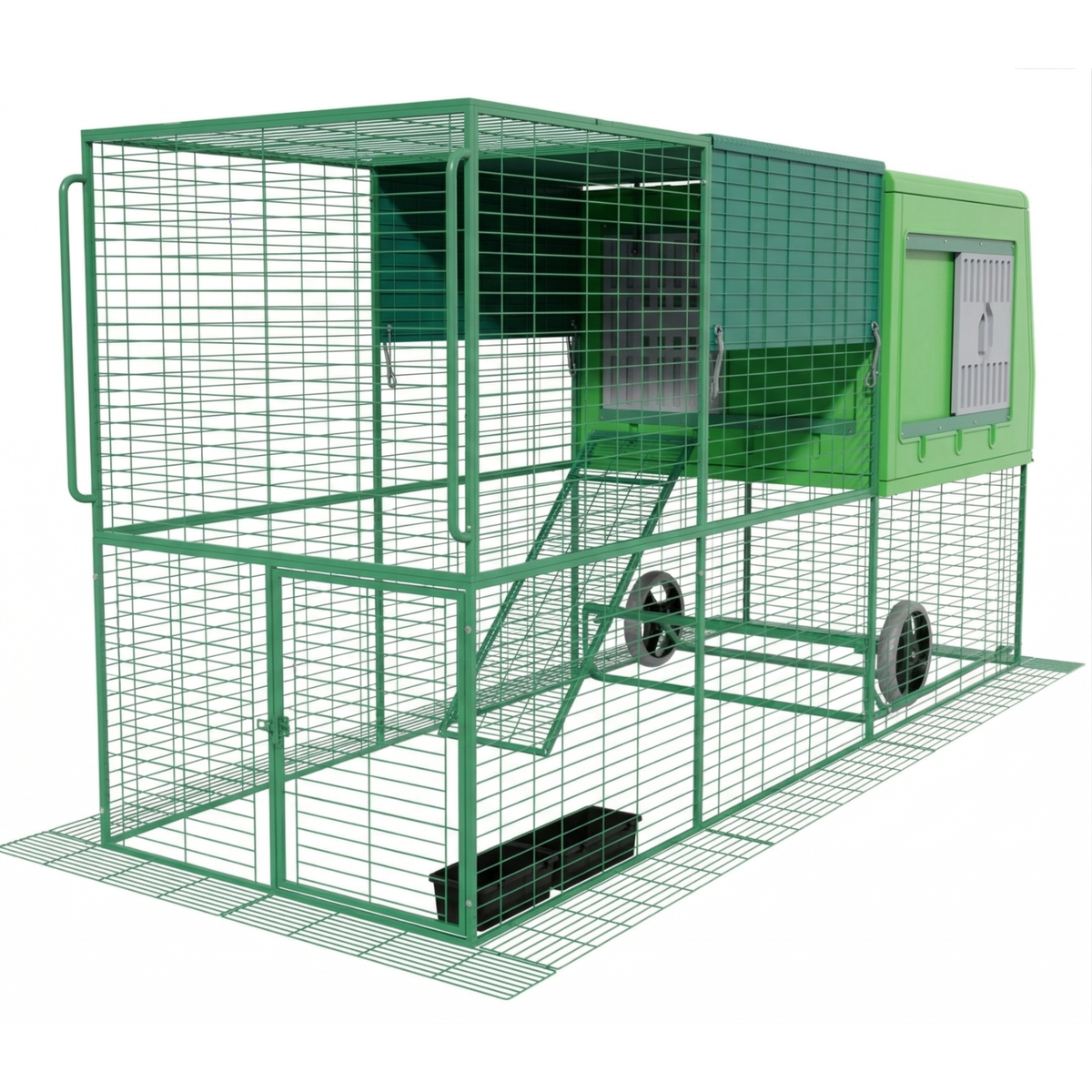 Poulailler Mobile Plastique 8 12 Poules XXL — Grande Capacité Structure Galvanisée