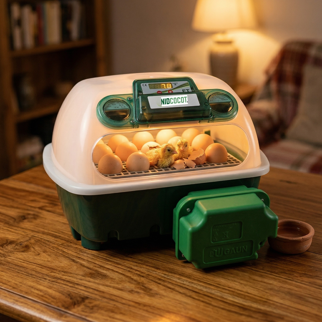 Couveuse Digitale Automatique 12 Œufs — Panier Universel & Éclairage LED Intérieur