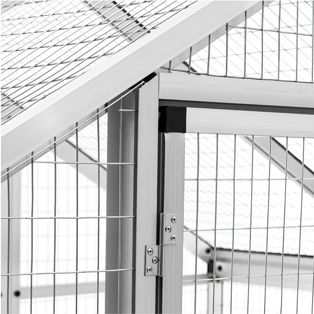 Volière en Aluminium Inoxydable 3,2 m² — Parc Sécurisé Anti-Prédateurs pour Poules & Oiseaux