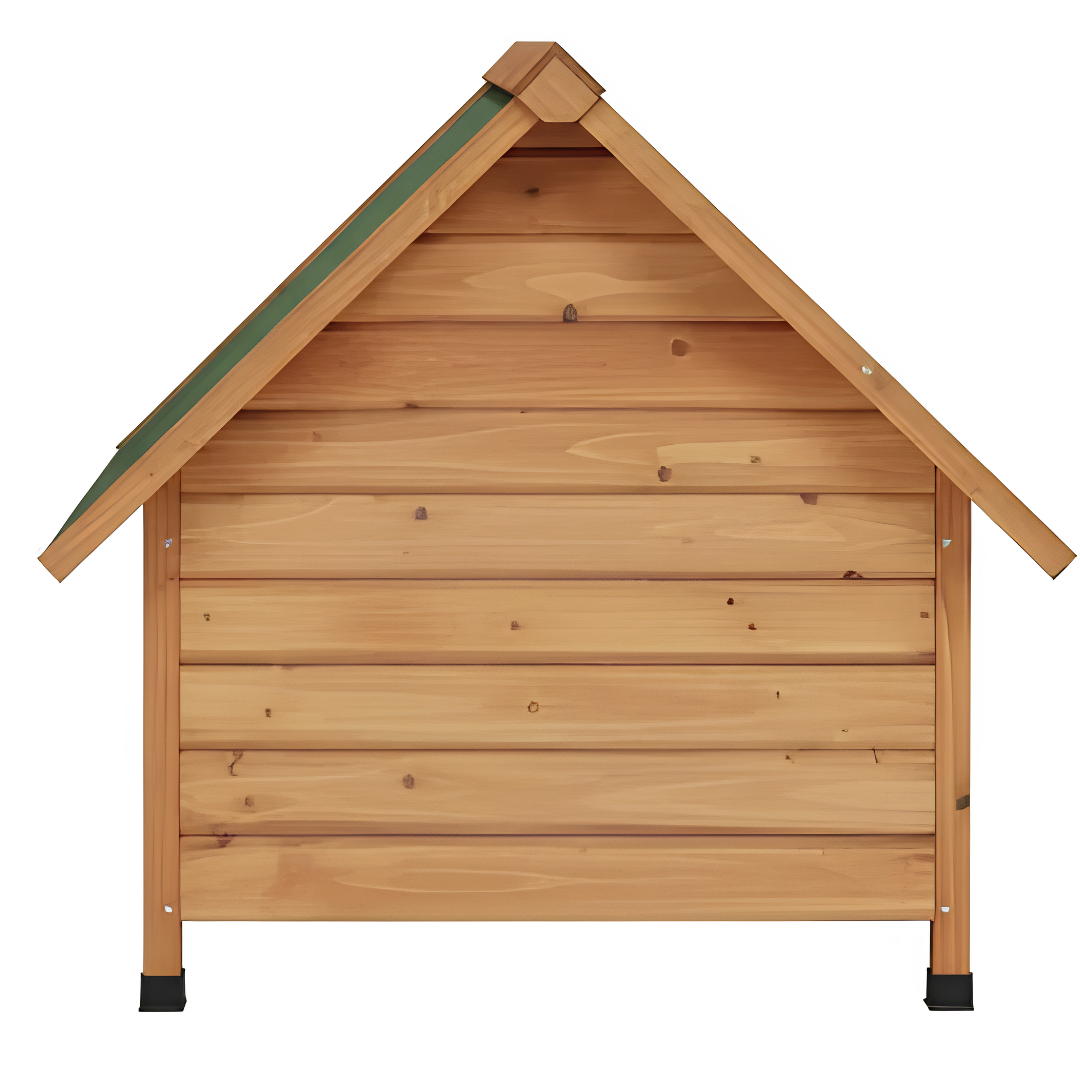 Niche pour Chien en Bois Traité avec Toit Bitumé Rabattable — Taille S (72 x 76 x 76 cm)