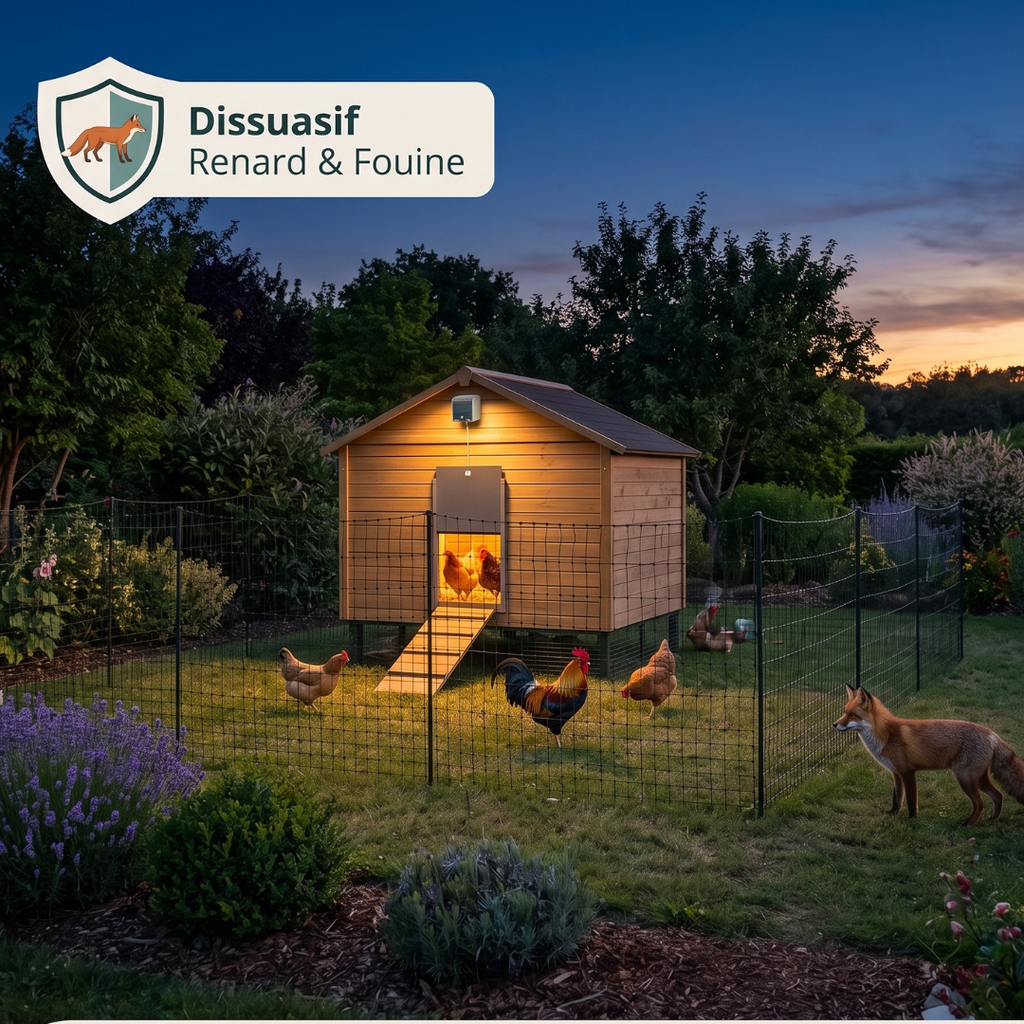 Filet Renforcé Enclos Poules 21m Hauteur 1,25m — Anti-Prédateur Anti-Renard Anti-Fouine Piquets Inclus