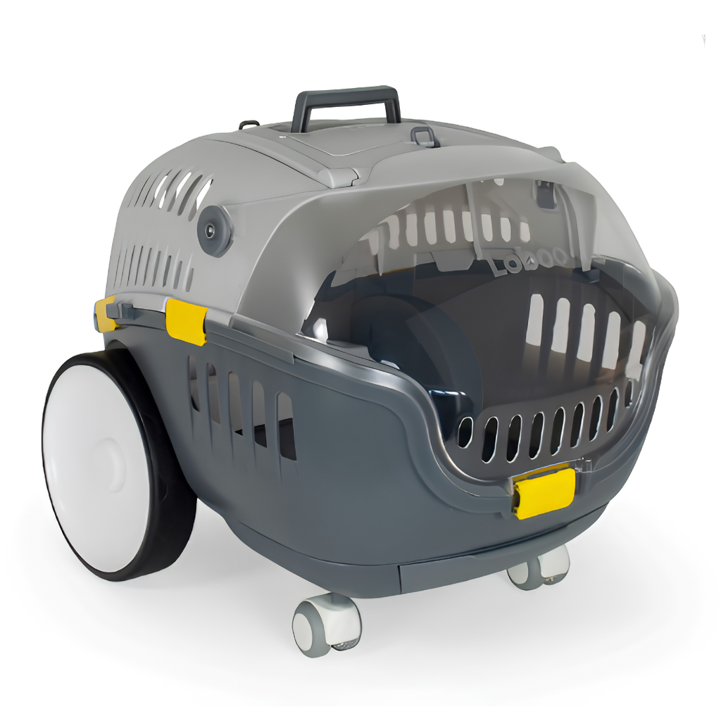 Chariot & Cage de Transport Urbaine à Roues — Chien et Chat (58,5 x 47 x 47 cm)