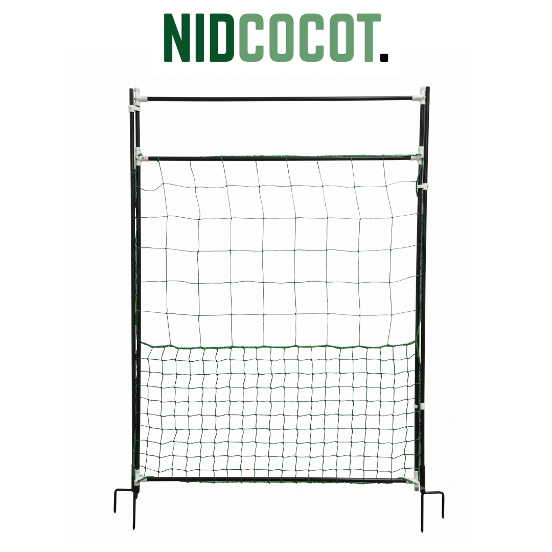 Filet Enclos Poules 21m Hauteur 1,25m — Anti-Prédateur Anti-Renard Anti-Fouine Piquets Inclus