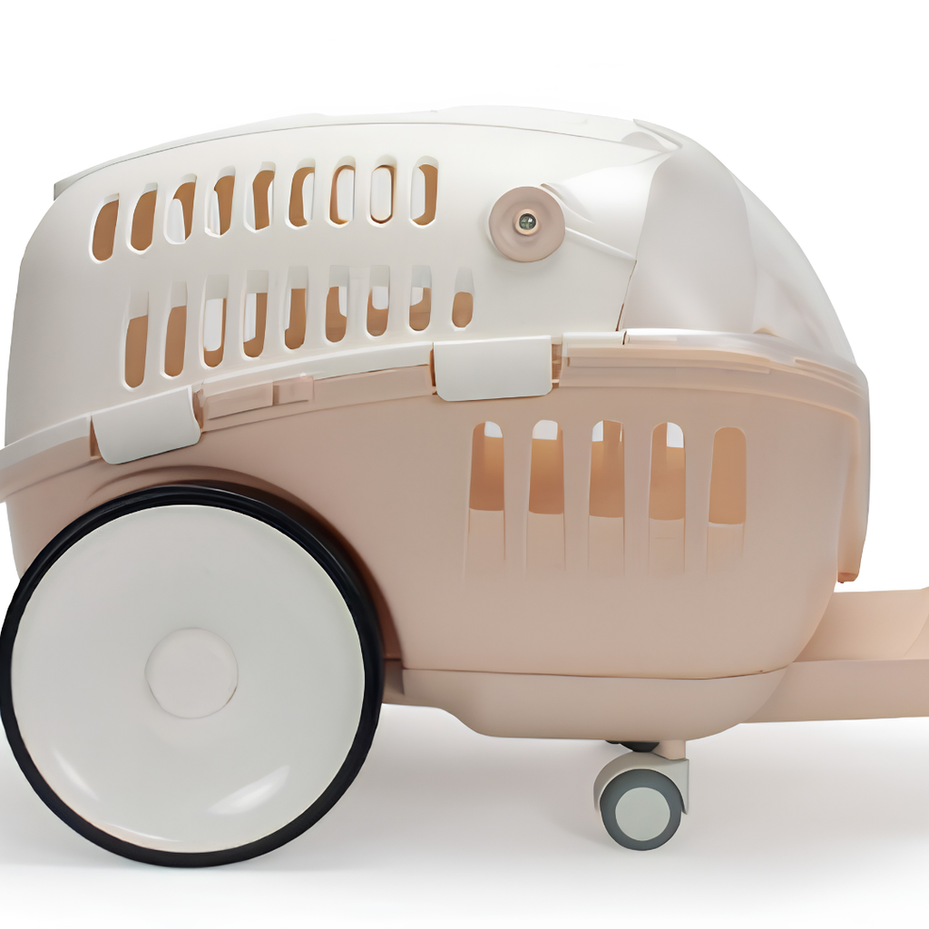 Chariot & Cage de Transport Urbaine à Roues — Chien et Chat (58,5 x 47 x 47 cm)