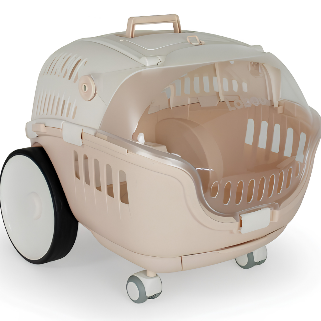Chariot & Cage de Transport Urbaine à Roues — Chien et Chat (58,5 x 47 x 47 cm)