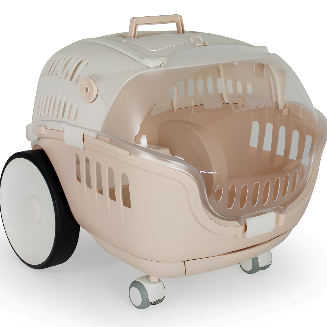 Chariot & Cage de Transport Urbaine à Roues — Chien et Chat (58,5 x 47 x 47 cm)