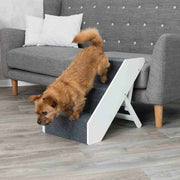 Escalier TRIXIE réglable en bois, revêtement antidérapant, utilisé par un chien