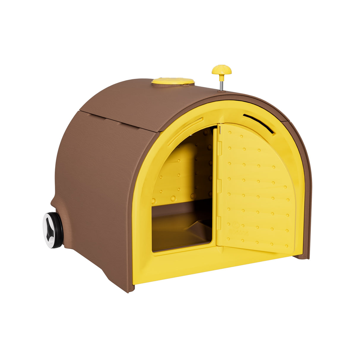 Clapier PREMIUM Mobile Plastique HDPE pour Lapin & Rongeurs — Isolé avec Roues & Double Tiroir