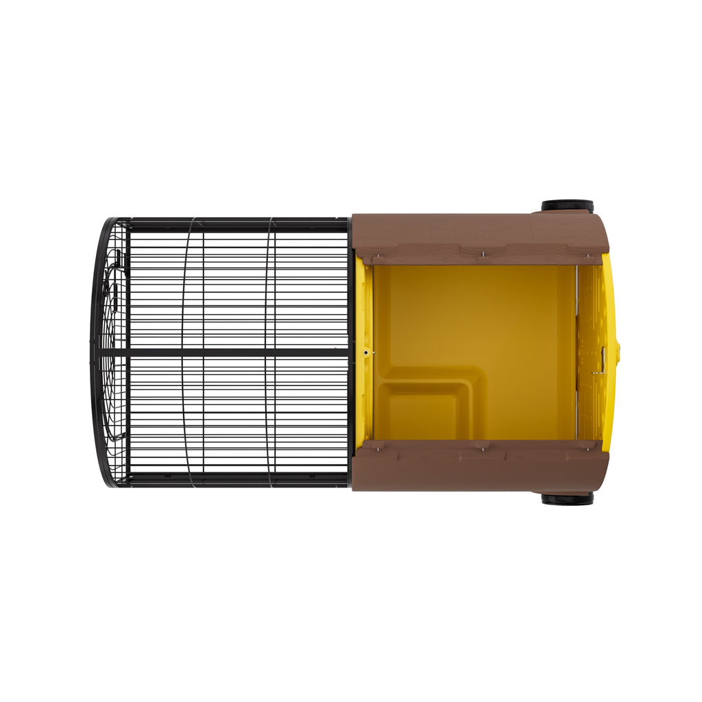 Clapier PREMIUM Mobile Plastique HDPE pour Lapin & Rongeurs — Isolé avec Roues & Double Tiroir