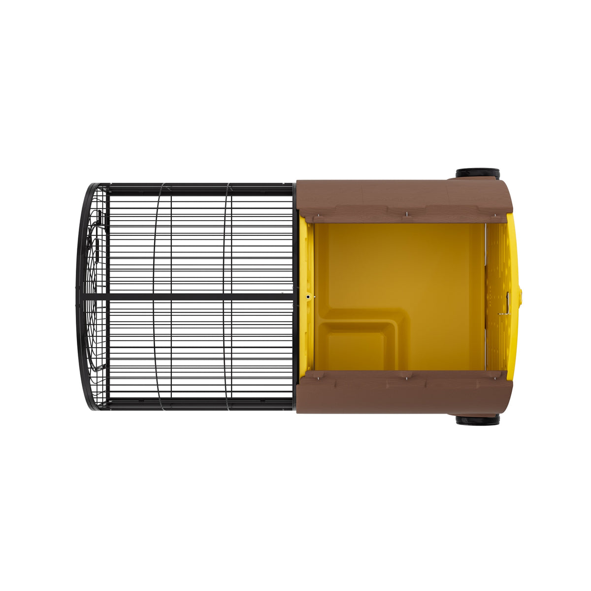 Clapier PREMIUM Mobile Plastique HDPE pour Lapin & Rongeurs — Isolé avec Roues & Double Tiroir