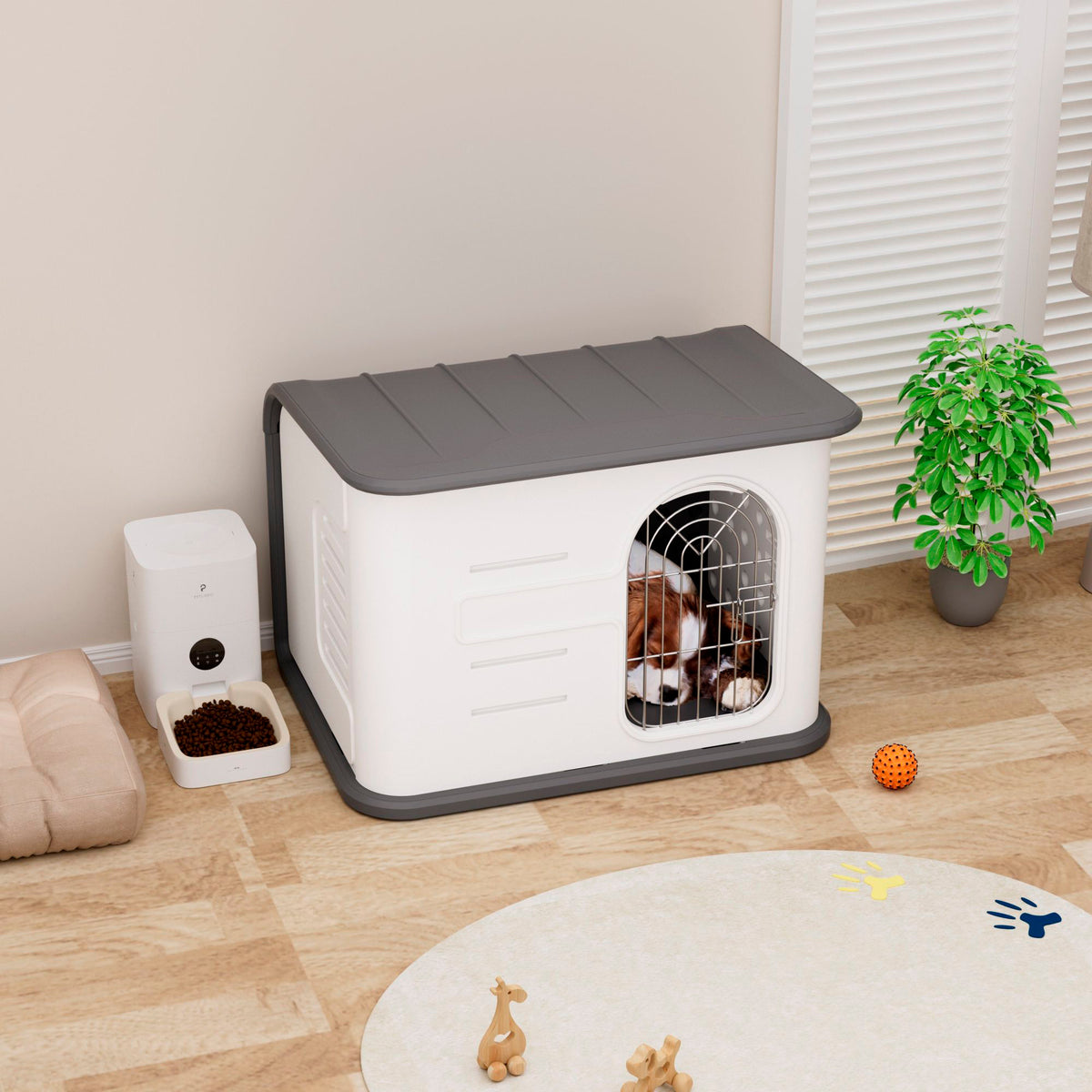Niche PREMIUM Isotherme Plastique HDPE pour Petit et Moyen Chien — Double Paroi & Base Surélevée