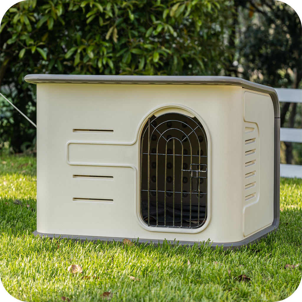Niche PREMIUM Isotherme Plastique HDPE pour Petit et Moyen Chien — Double Paroi & Base Surélevée