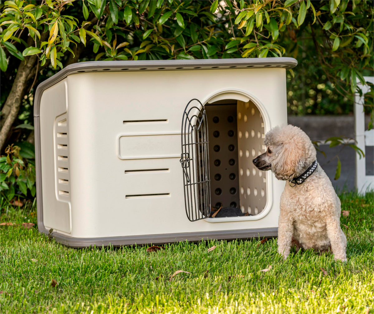 Niche PREMIUM Isotherme Plastique HDPE pour Petit et Moyen Chien — Double Paroi & Base Surélevée