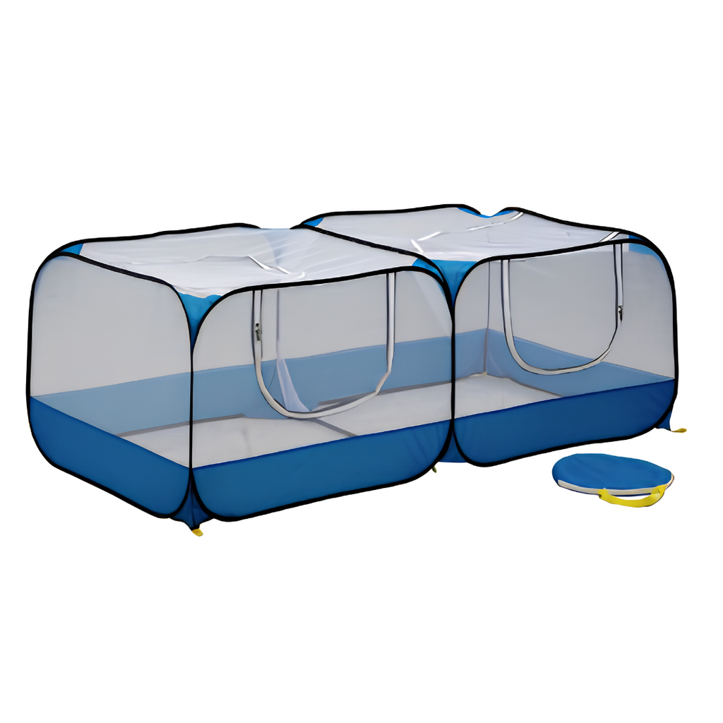 Parc Pliable Pop-Up en Filet & Toile pour Petits Animaux (185 x 85 x 65 cm)