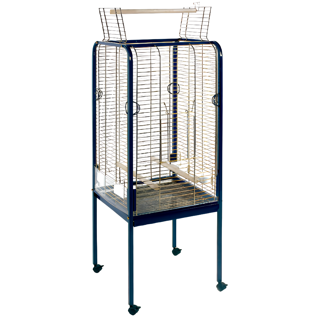 Cage Perroquet & Perruche Sara avec Perchoir Supérieur —54 x 54 x 130 cm)